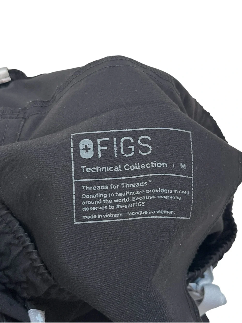 FIGS Tansen Jogger Men’s Scrub Pants Black Medium FIONx Slim Fit 5 Pocket